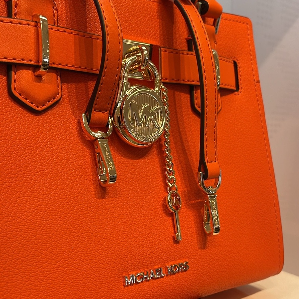 Michael Kors Hamilton Small Satchel Shoulder Crossbody Bag 
Poppy COLOR 
NWT - Picture 10 of 16
